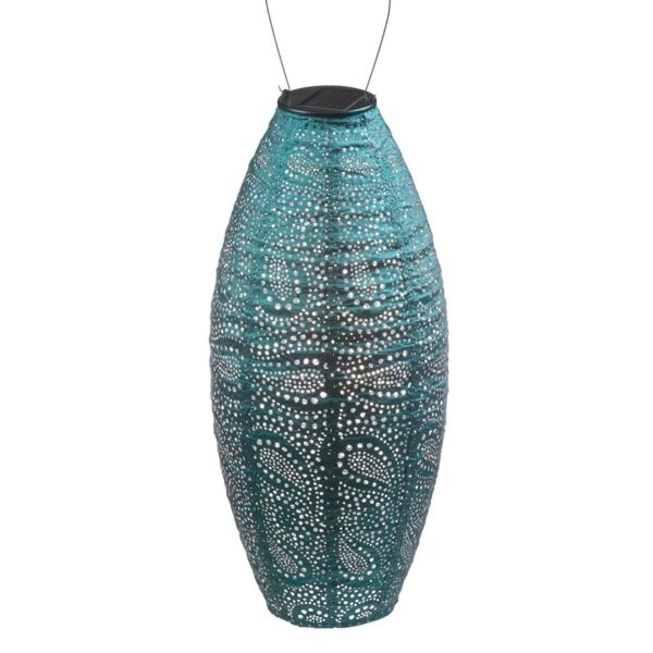 Lumiz solar lamp camping paisley long oval 20 cm zeeblauw 02