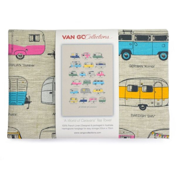 Linnen theedoek voor op de camping van Van Go