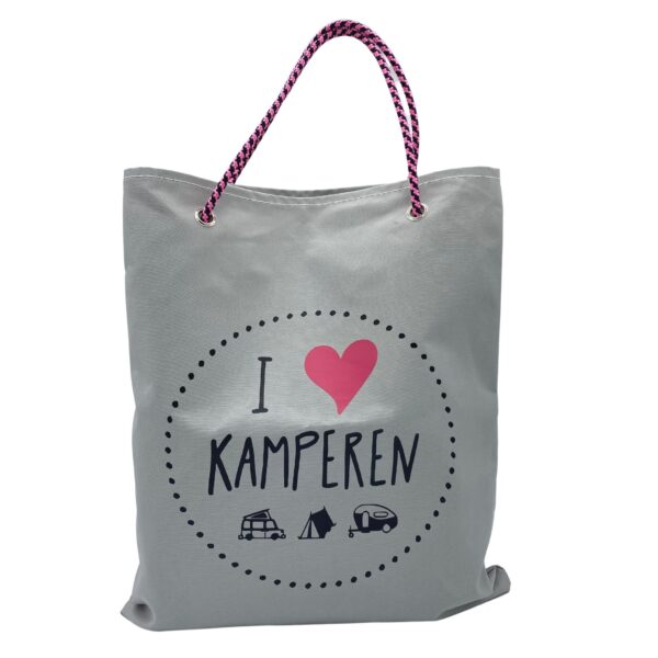 tas van tentdoek I love kamperen2