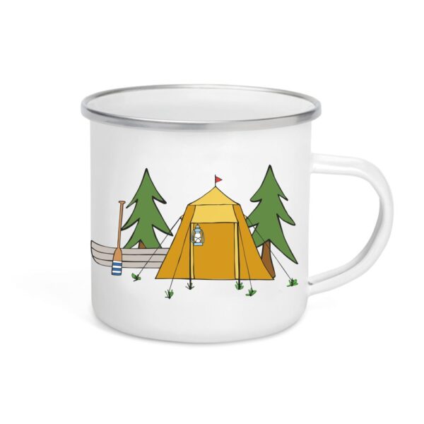Emaille mok kamperen Studio Kvinna - campingmok