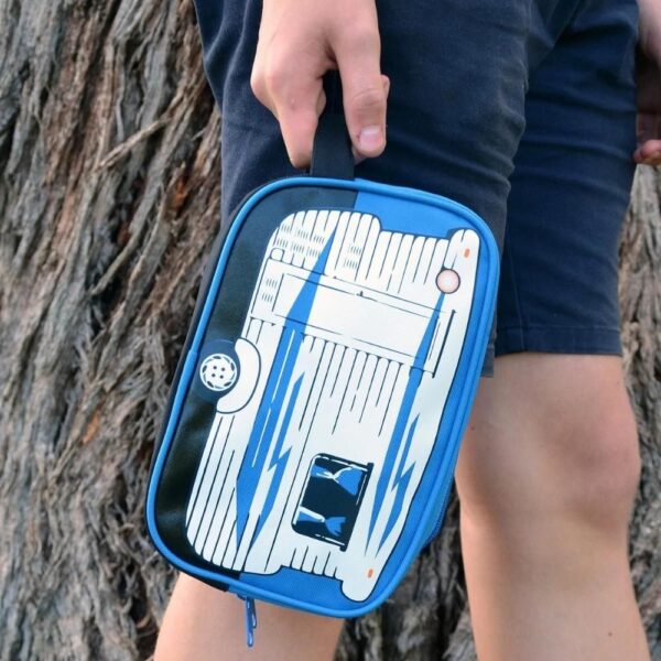 Toilettas caravan blauw - Van Go Collections