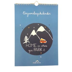 Kalender kamperen Home is where you park it