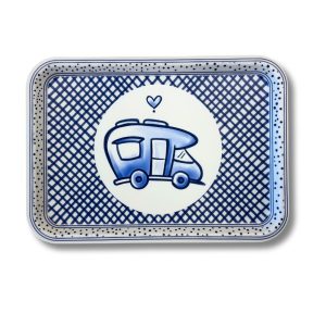 dienblad camper blauw SVR servies