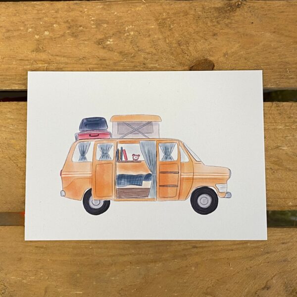 Ansichtkaart camperbusje - Stationery Store