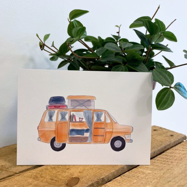 Ansichtkaart camperbusje - Stationery Store