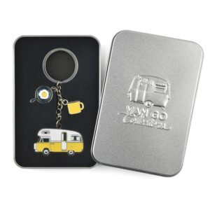 sleutelhanger gele camper van go blik