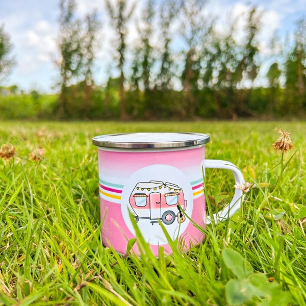 Emaille mok caravan I Love Kamperen - Afbeelding 2