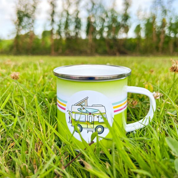 Emaille mok camper I Love Kamperen - Afbeelding 2