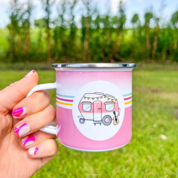 Emaille mok caravan I Love Kamperen - Afbeelding 3