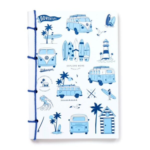 notitieboekje a5 volkswagenbusje T1 explore blauw