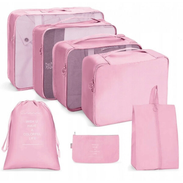 kleding organiser kastorganiser tentorganiser packing cubes roze