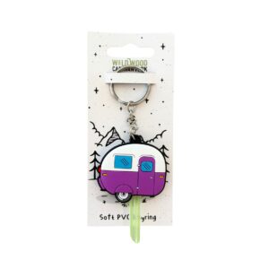sleutelhanger paarse caravan