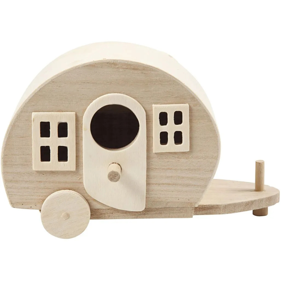 Caravanvogelhuisje Hout I Love Kamperen Shop