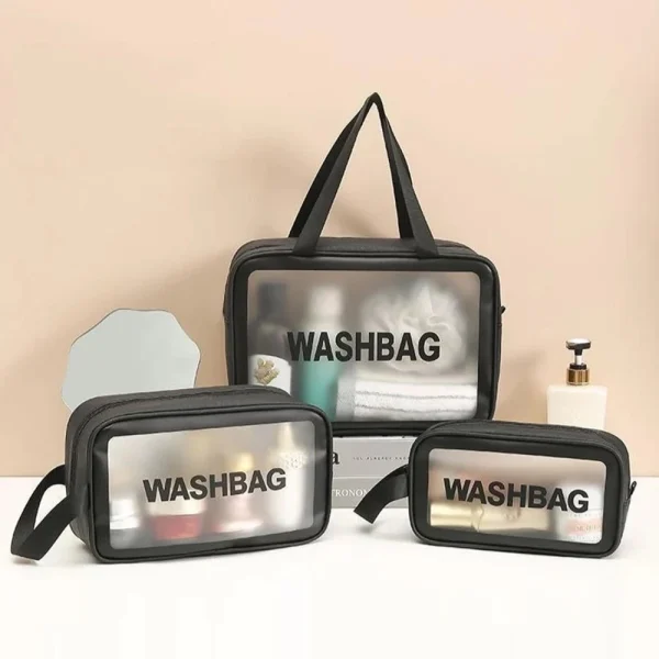 toilettas set van 3 zwart