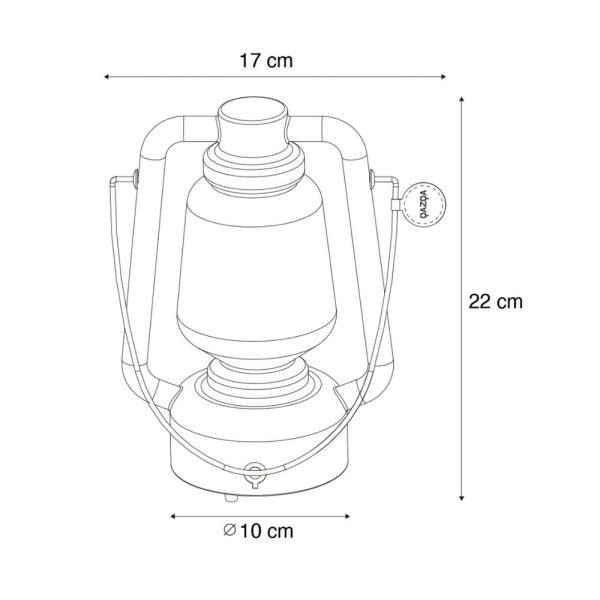storm campinglamp mini oplaadbaar 22 cm