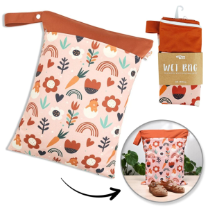 wet bag - waterdichte tas zak met ritsen Boho Bloom