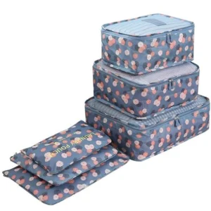 kledingorganiser packingcubes kofferorganiser blauw bloemen