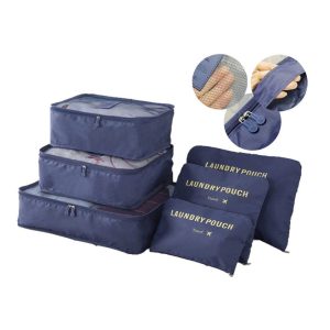 kledingorganiser packing cubes opbergzakken caravan 6 delig blauw