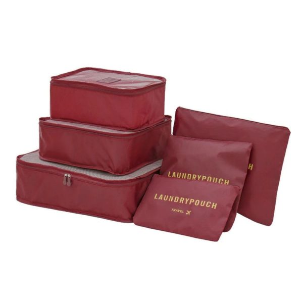 kledingorganiser packing cubes opbergzakken caravan bordeaux rood