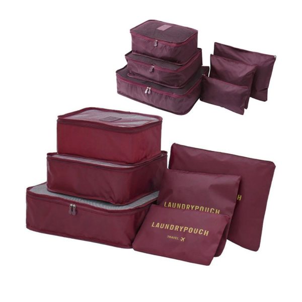kledingorganiser packing cubes opbergzakken caravan bordeaux rood