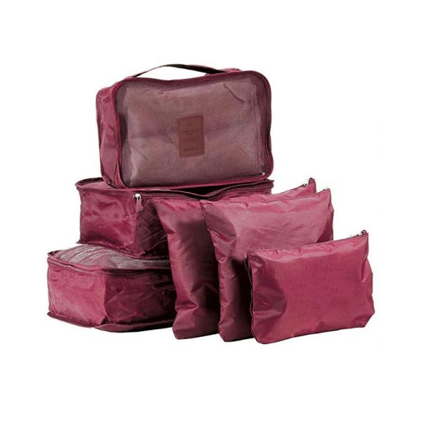 kledingorganiser packing cubes opbergzakken caravan bordeaux rood