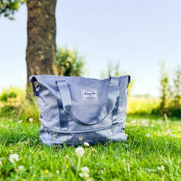 strandtas campingtas blauw