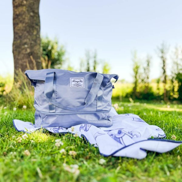 strandtas campingtas blauw
