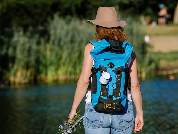 rugtas roll top waterdicht blauw rebel outdoor