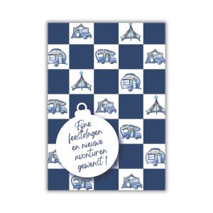 kerstkaart kamperen svr camper caravan tent vouwwagen